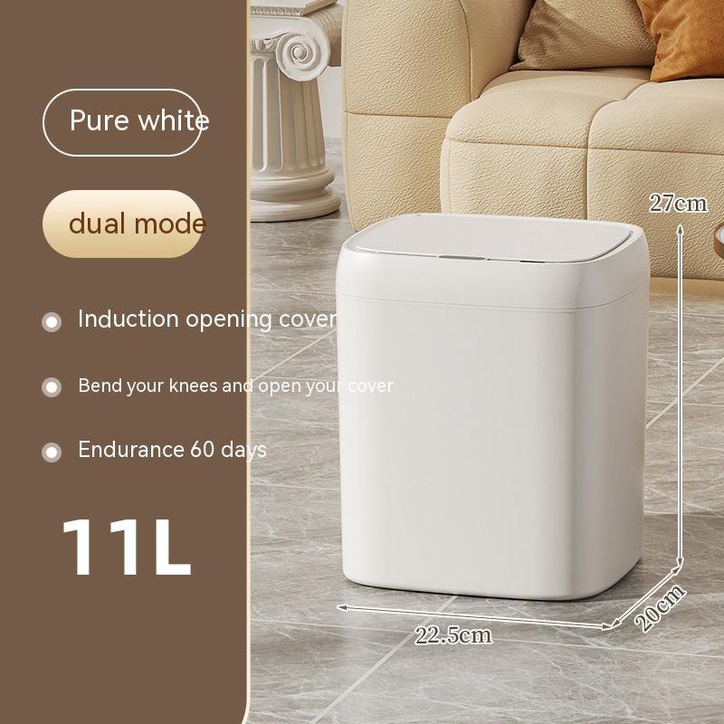Automatic Smart Trash Can with Lid, Touchless Motion Sensor Waste Bin for Kitchen, Bedroom, Living Room & Bathroom